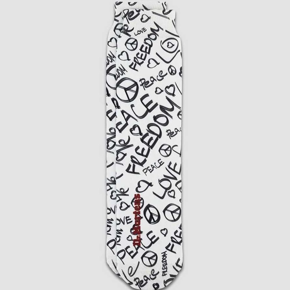 Dr. Martens Black & White Script Print Socks NWT